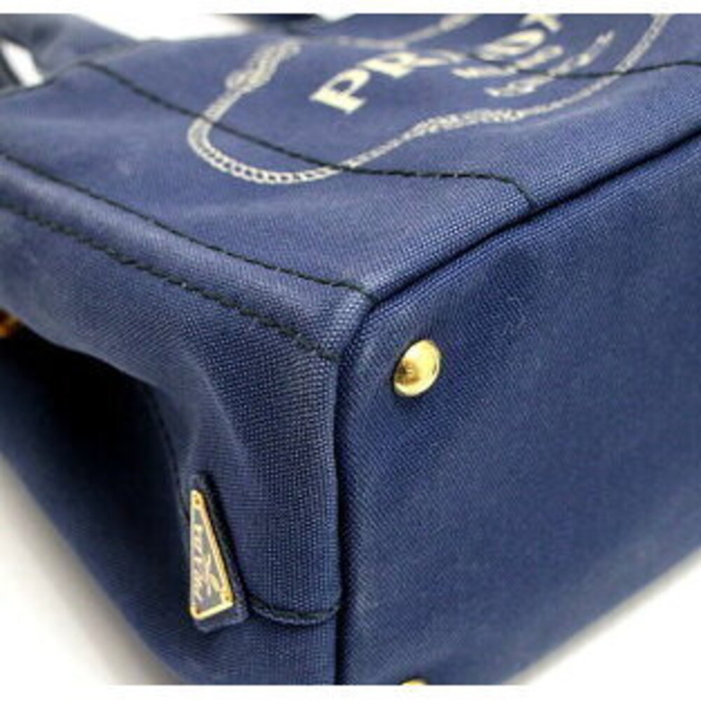 Prada Bag Canvas Blue Canapa - Picture 5 of 6